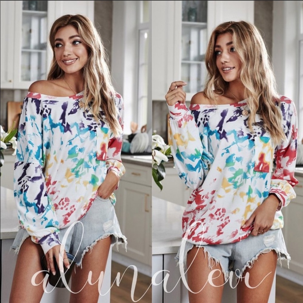 Pop of color top